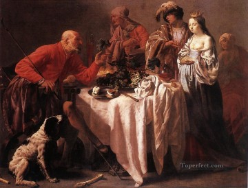  holandés - Jacob reprocha a Labán el pintor holandés Hendrick ter Brugghen